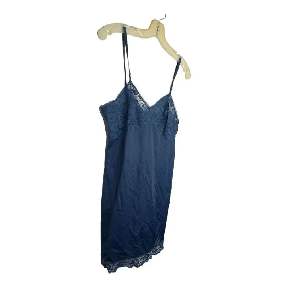 Vintage JC‎ Penney Gaymode Nylon Navy Full Slip - Picture 4 of 7